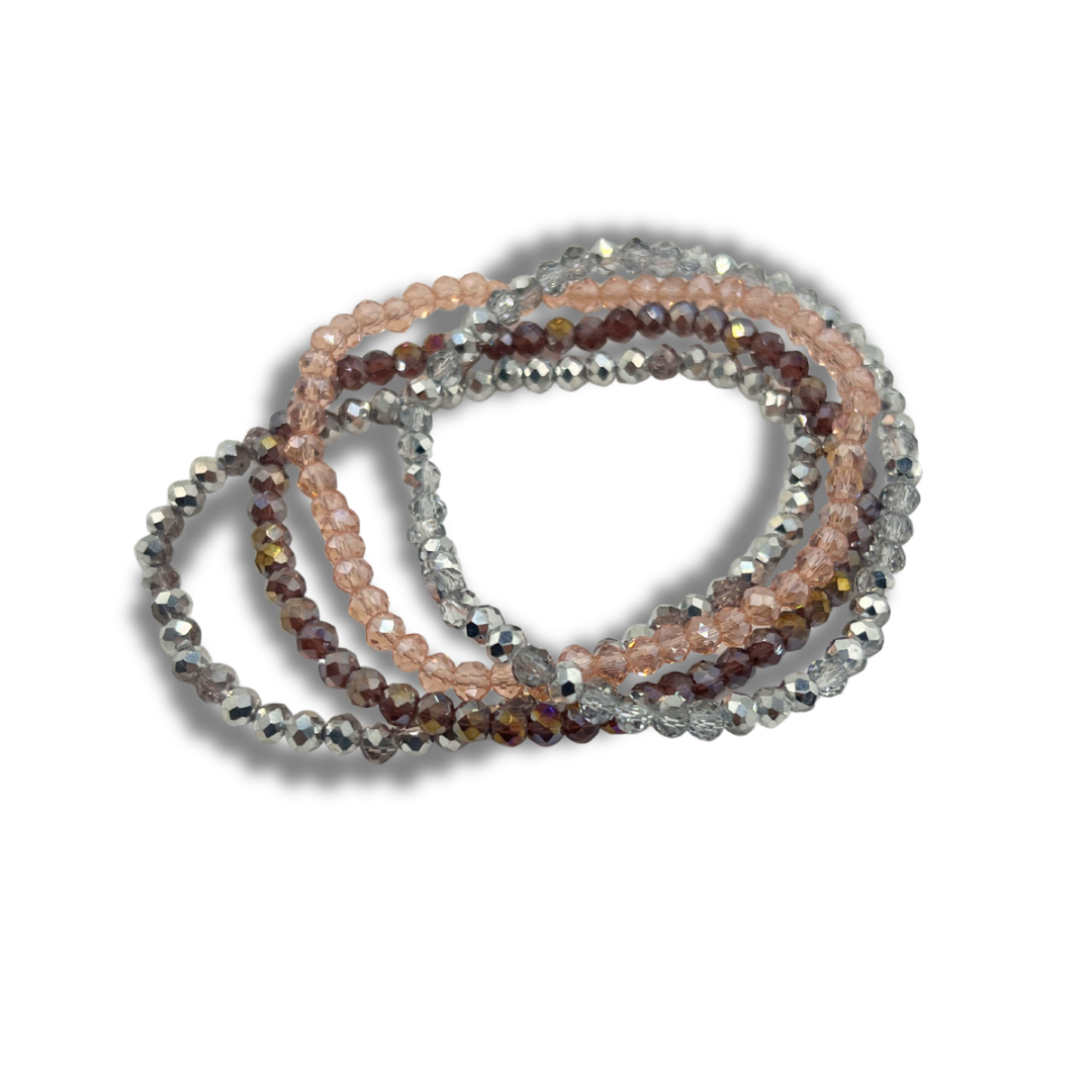 Blush Aura Bracelet Stack